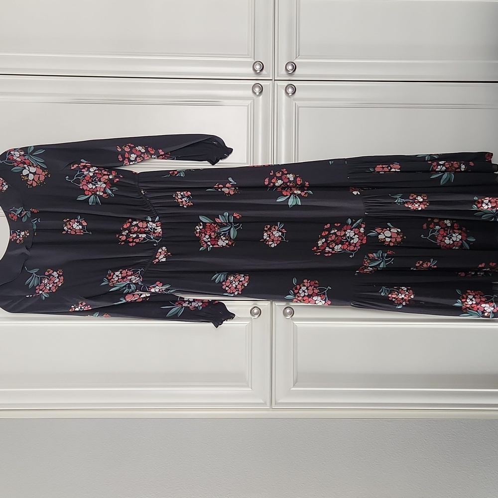 LOFT Black Floral Maxi Dress - Picture 10 of 11